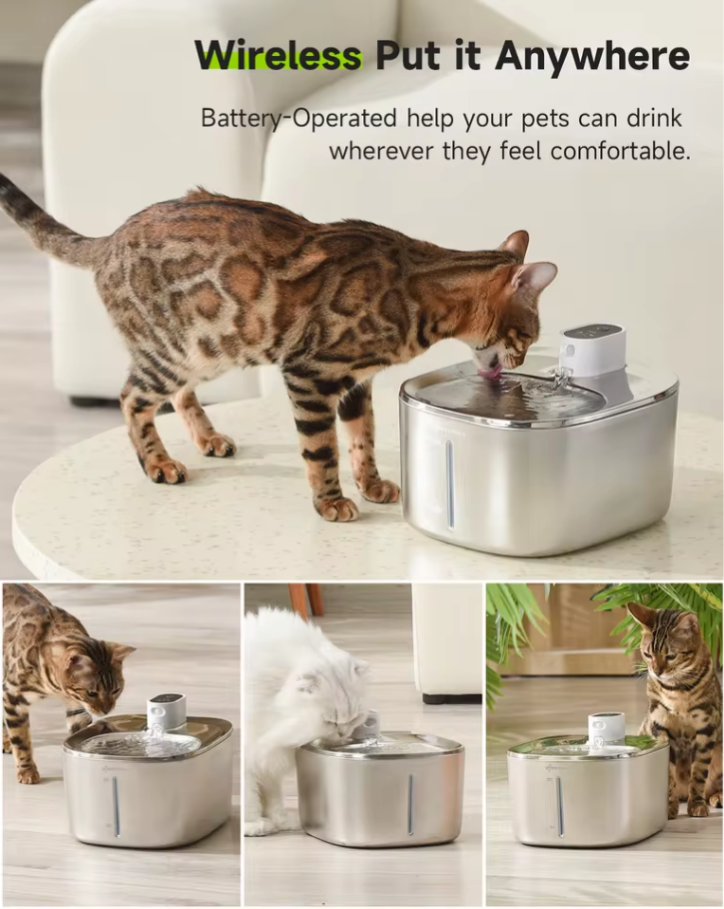 KittyDrop™ Premium Wireless Fountain (4L)