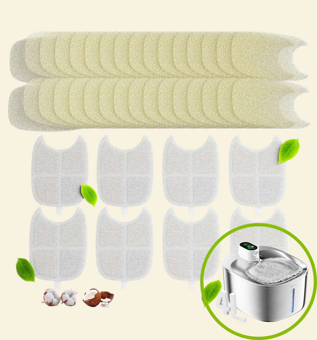 Wireless Fountain Replacement Filter (8-Pack Filters)