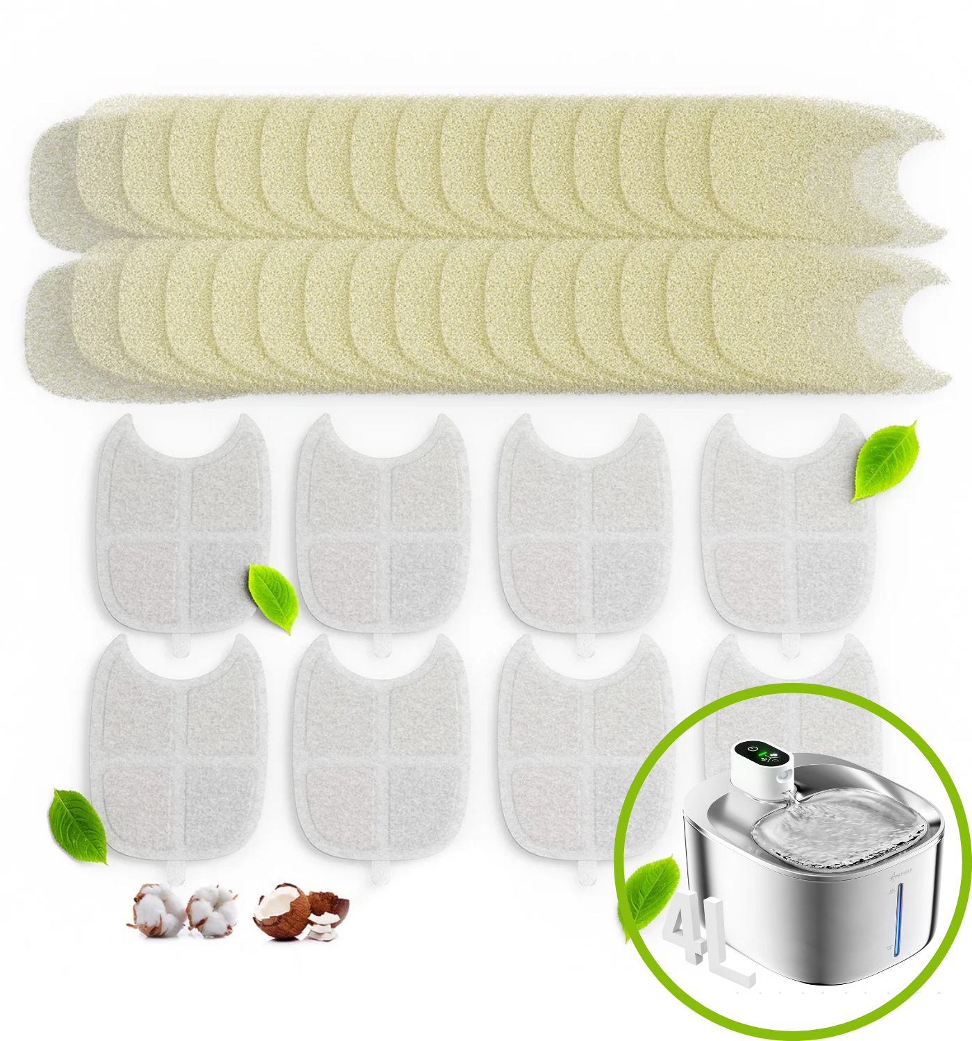 Wireless Fountain Replacement Filter (8-Pack Filters)